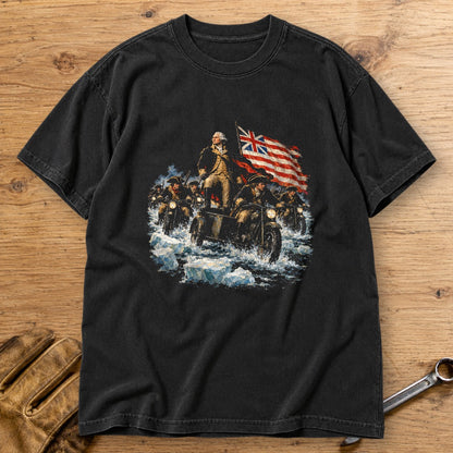 George Washington Crosses Ice Premium T-Shirt - Black - bench
