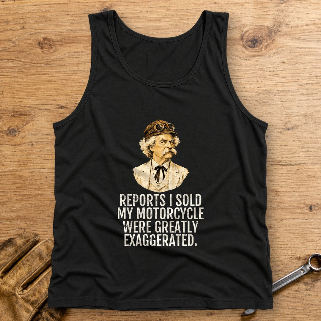 Mark Twain Greatly Exaggerated Tank Top - Black - bench