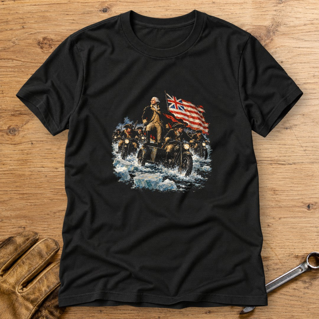 George Washington Crosses Ice T-Shirt - Black - bench