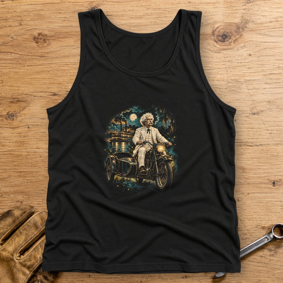 Mark Twain Sidecar Evening Tank Top - Black - bench