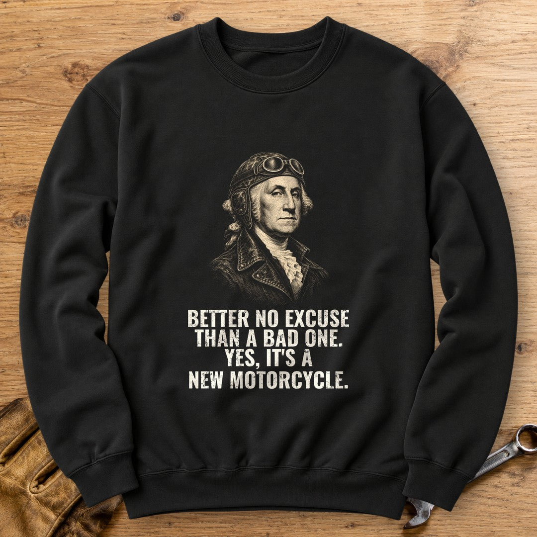 George Washington Better No Excuse Crewneck Sweatshirt - Black - bench