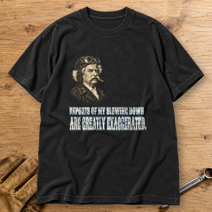 Mark Twain Not Slowing Down Premium T-Shirt - Black - bench