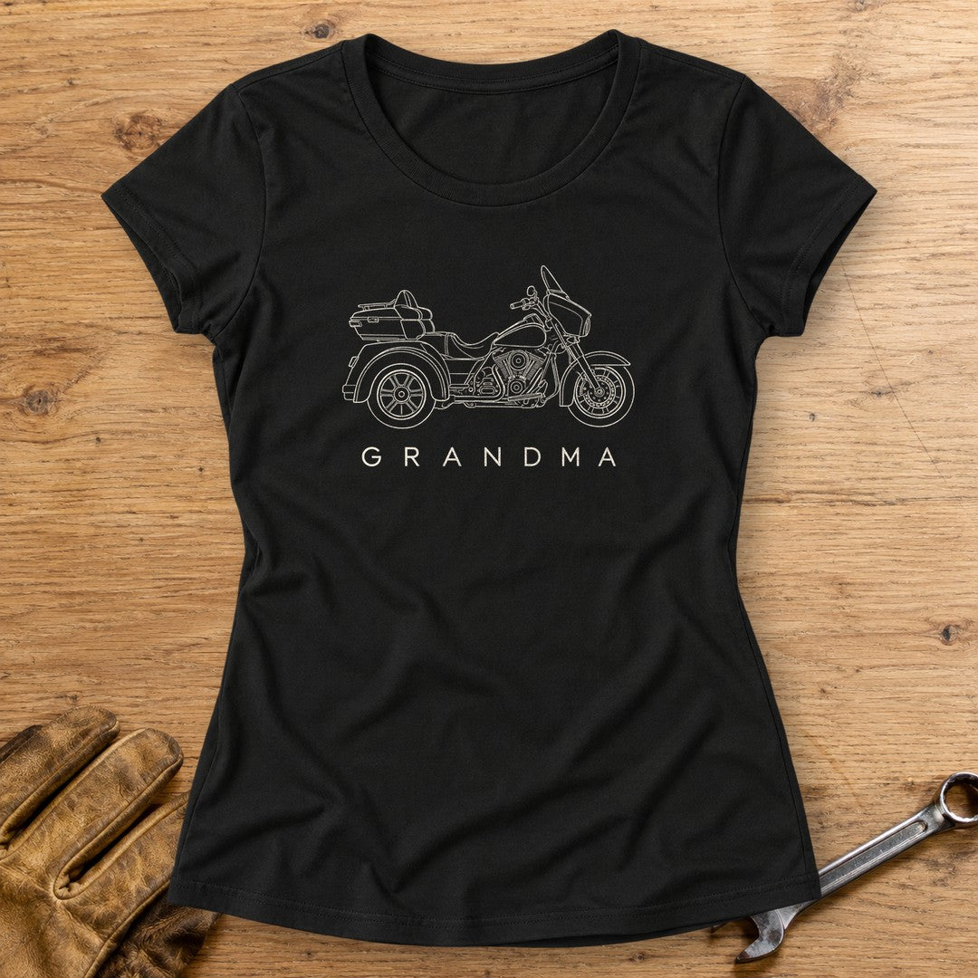 Trike Grandma Women's T-Shirt - Black - bench