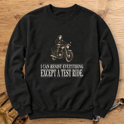 Oscar Wilde Except a Test Ride Crewneck Sweatshirt - Black - bench