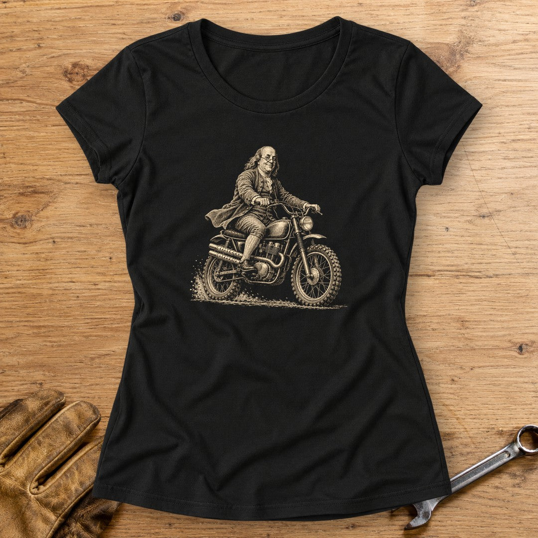 Benjamin Franklin on the Dirt Women's T-Shirt - Black - bench