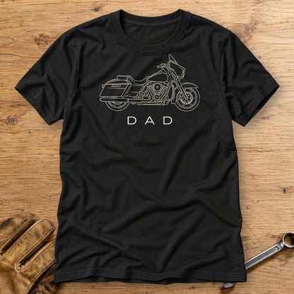 Biker Dad T-Shirt - Black - bench
