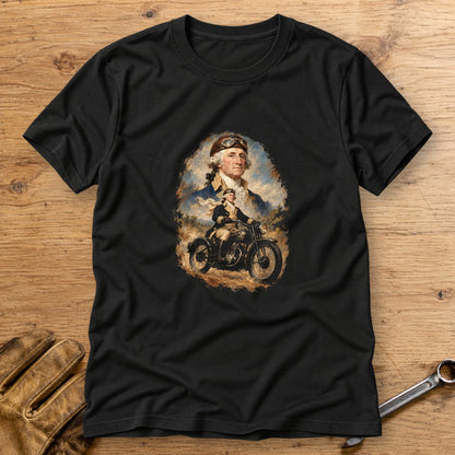 George Washington Goggles Portrait T-Shirt - Black - bench