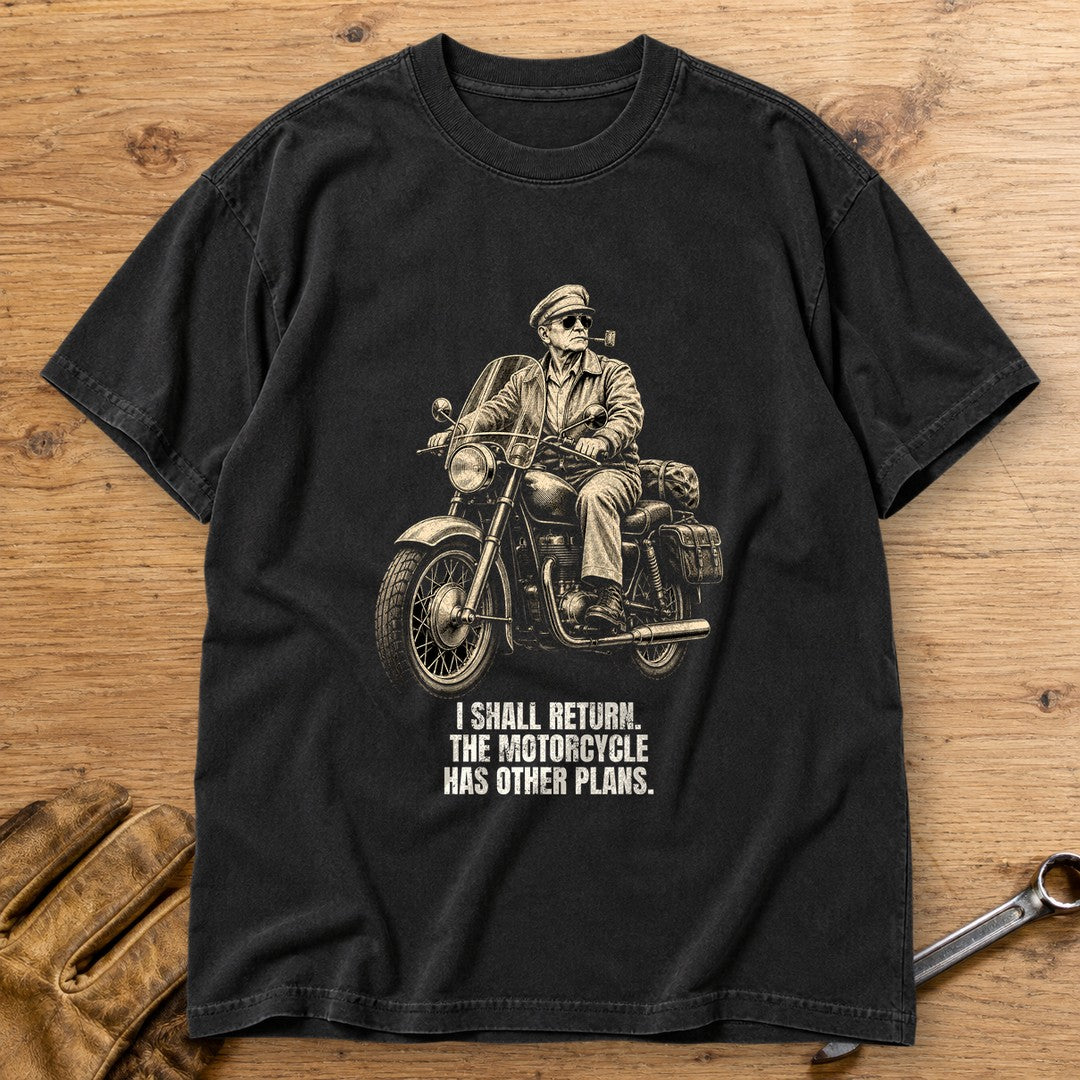 Douglas MacArthur Motorcycle Has Other Plans Premium T-Shirt - Black - bench