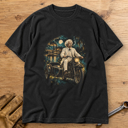 Mark Twain Sidecar Evening Premium T-Shirt - Black - bench