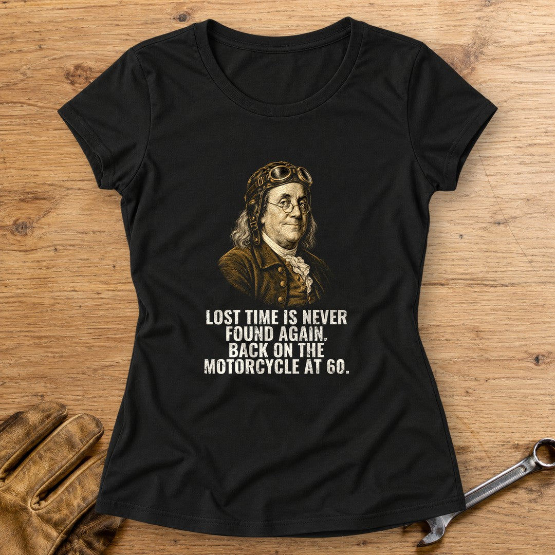 Benjamin Franklin Back On At 60 Women's T-Shirt - Black - bench