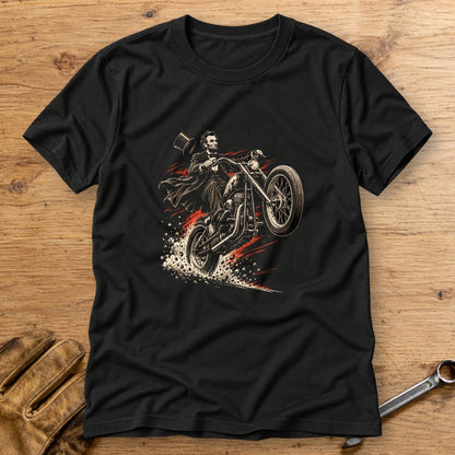 Abraham Lincoln Top Hat Wheelie T-Shirt - Black - bench