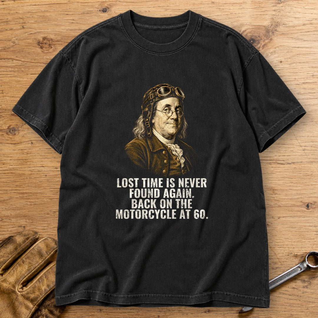 Benjamin Franklin Back On At 60 Premium T-Shirt - Black - bench