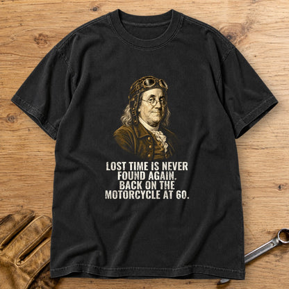 Benjamin Franklin Back On At 60 Premium T-Shirt - Black - bench