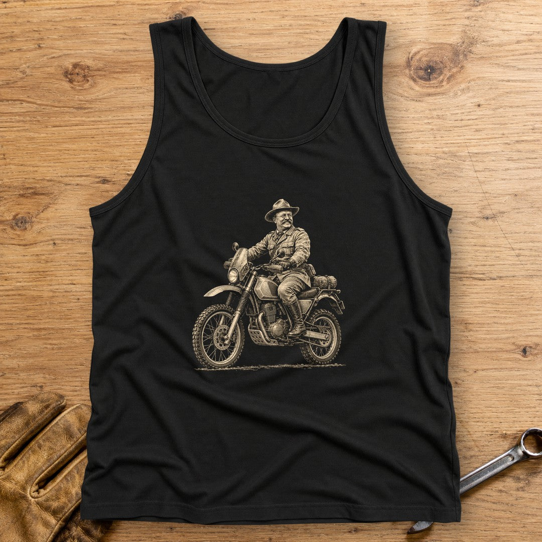 Theodore Roosevelt Rough Rider Tank Top - Black - bench