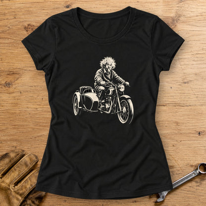 Albert Einstein Sidecar Women's T-Shirt - Black - bench