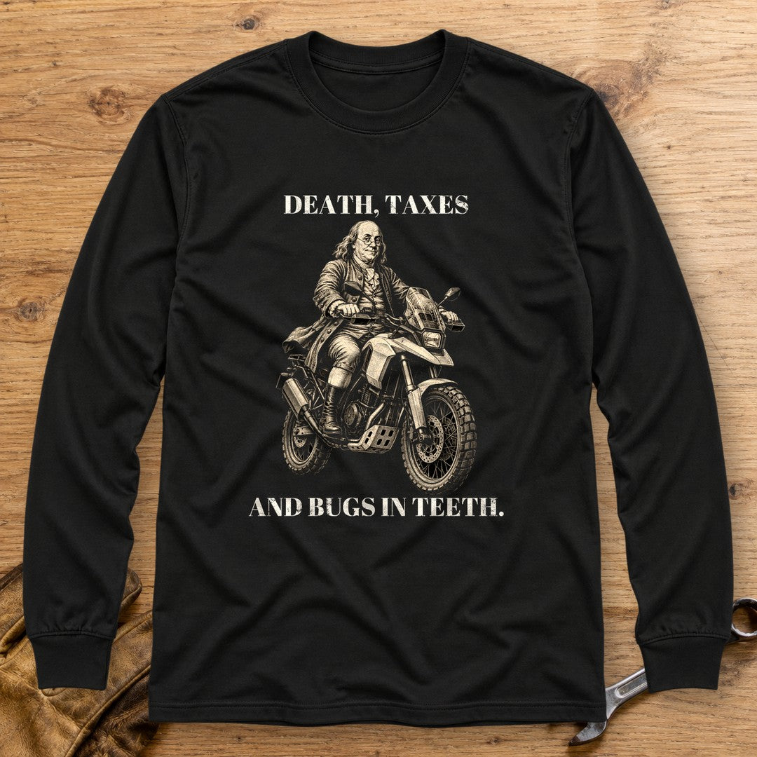 Benjamin Franklin Bugs in Teeth Long Sleeve T-Shirt - Black - bench