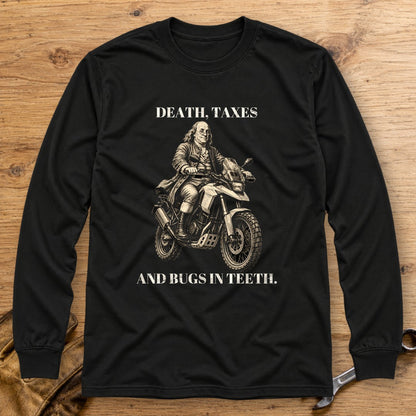 Benjamin Franklin Bugs in Teeth Long Sleeve T-Shirt - Black - bench