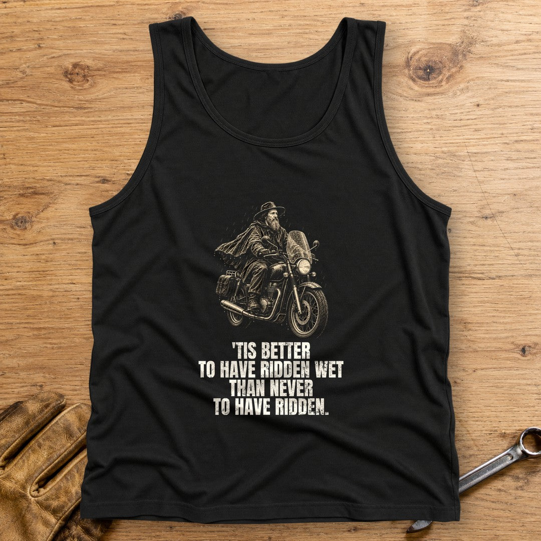 Alfred Lord Tennyson Better Ridden Wet Tank Top - Black - bench