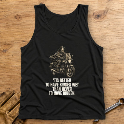Alfred Lord Tennyson Better Ridden Wet Tank Top - Black - bench