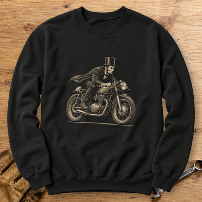 Abraham Lincoln Cafe Racer Crewneck Sweatshirt - Black - bench