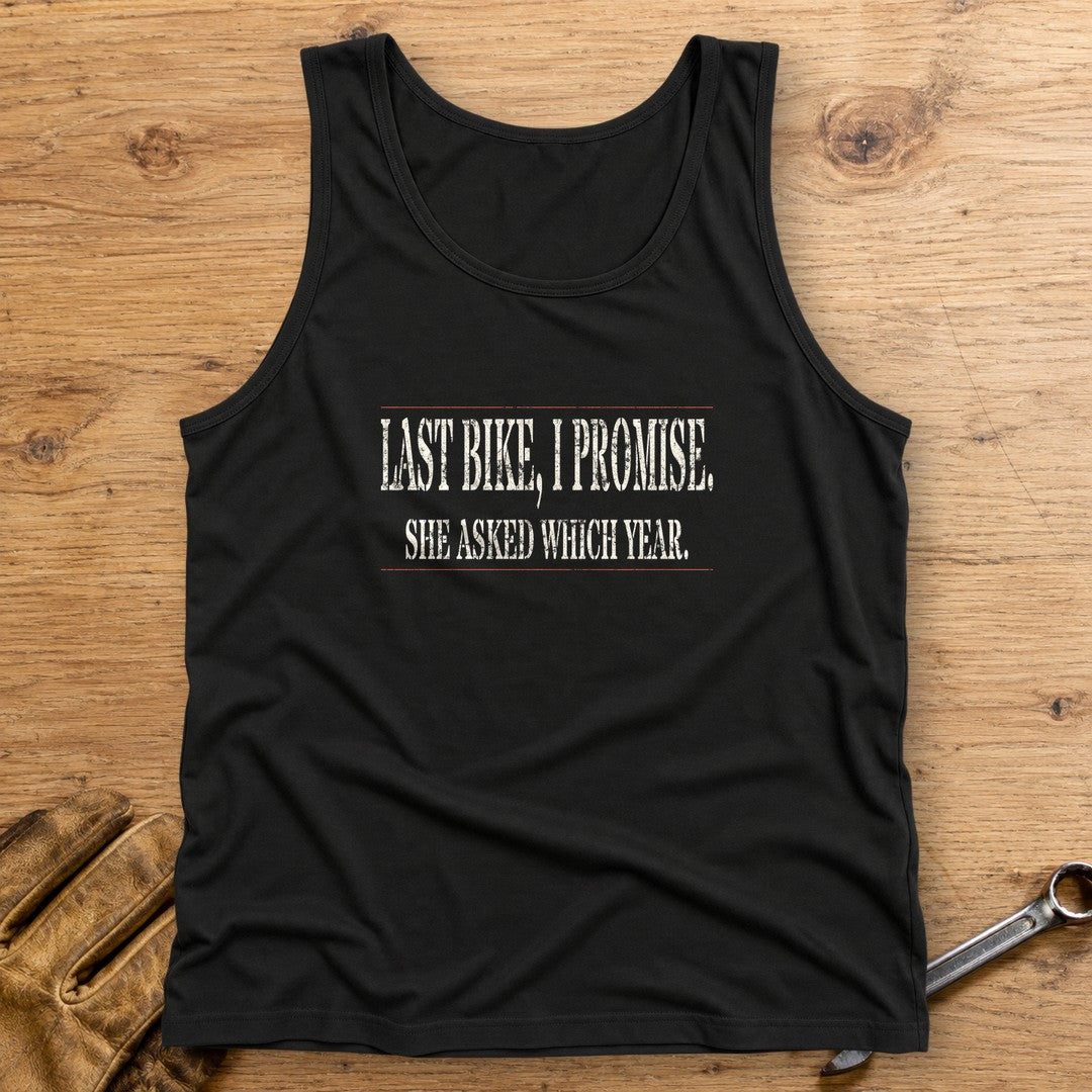 Last Bike Promise Tank Top - Black - bench