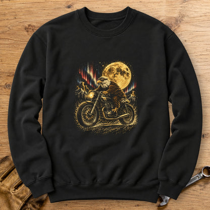 Moonlight Eagle Rider Crewneck Sweatshirt - Black - bench