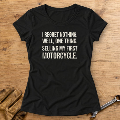 First Motorcycle Regret Women's T-Shirt - Black - bench