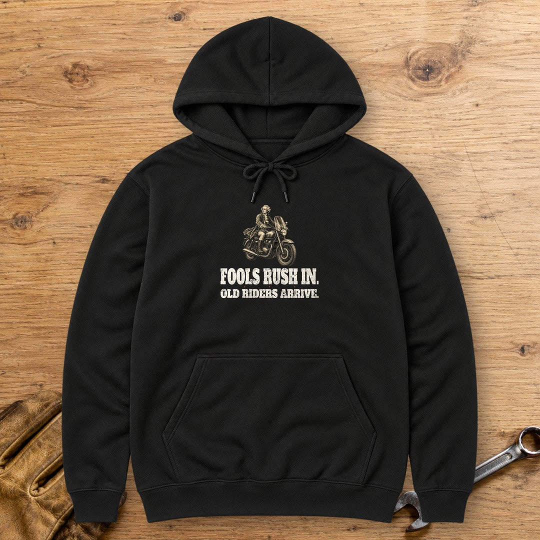 Alexander Pope Old Riders Arrive Hoodie - Black - bench