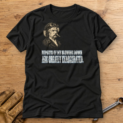 Mark Twain Not Slowing Down T-Shirt - Black - bench