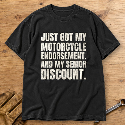 Senior Discount Rider Premium T-Shirt - Black - bench