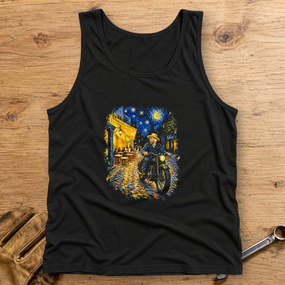 Vincent van Gogh Night Cafe Tank Top - Black - bench