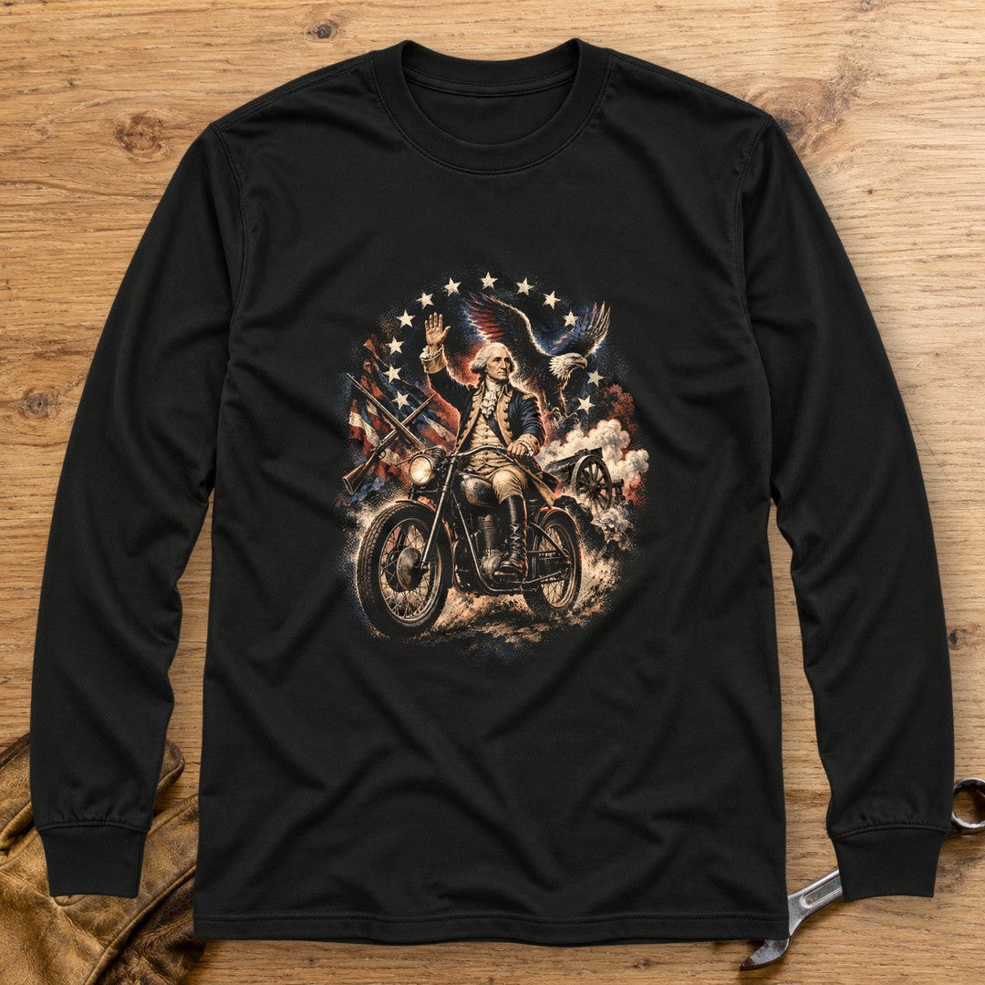 George Washington Rolls Out Long Sleeve T-Shirt - Black - bench
