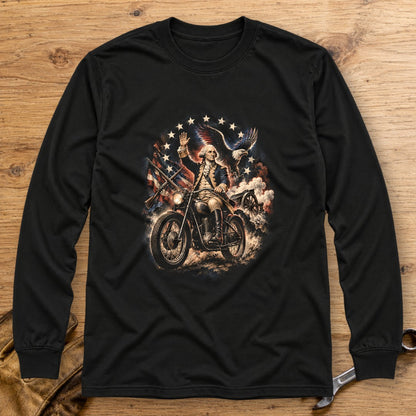 George Washington Rolls Out Long Sleeve T-Shirt - Black - bench