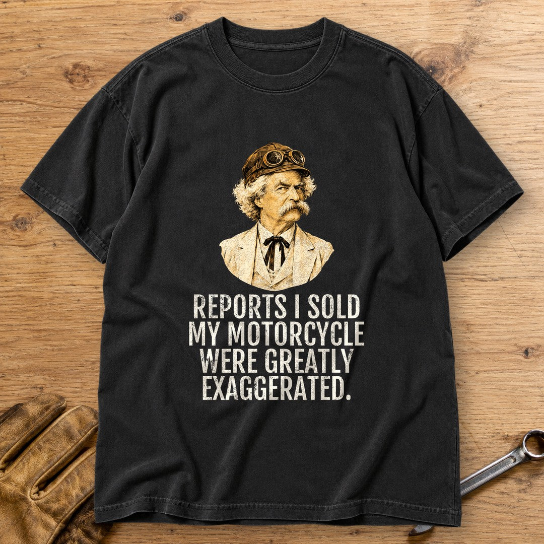 Mark Twain Greatly Exaggerated Premium T-Shirt - Black - bench