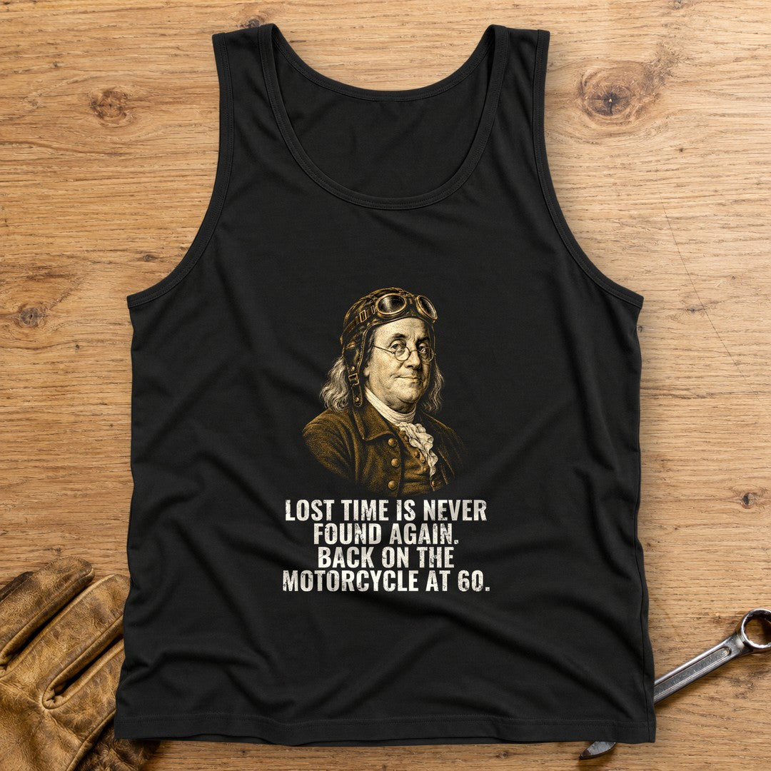 Benjamin Franklin Back On At 60 Tank Top - Black - bench