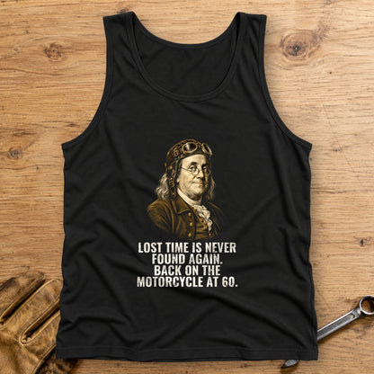 Benjamin Franklin Back On At 60 Tank Top - Black - bench