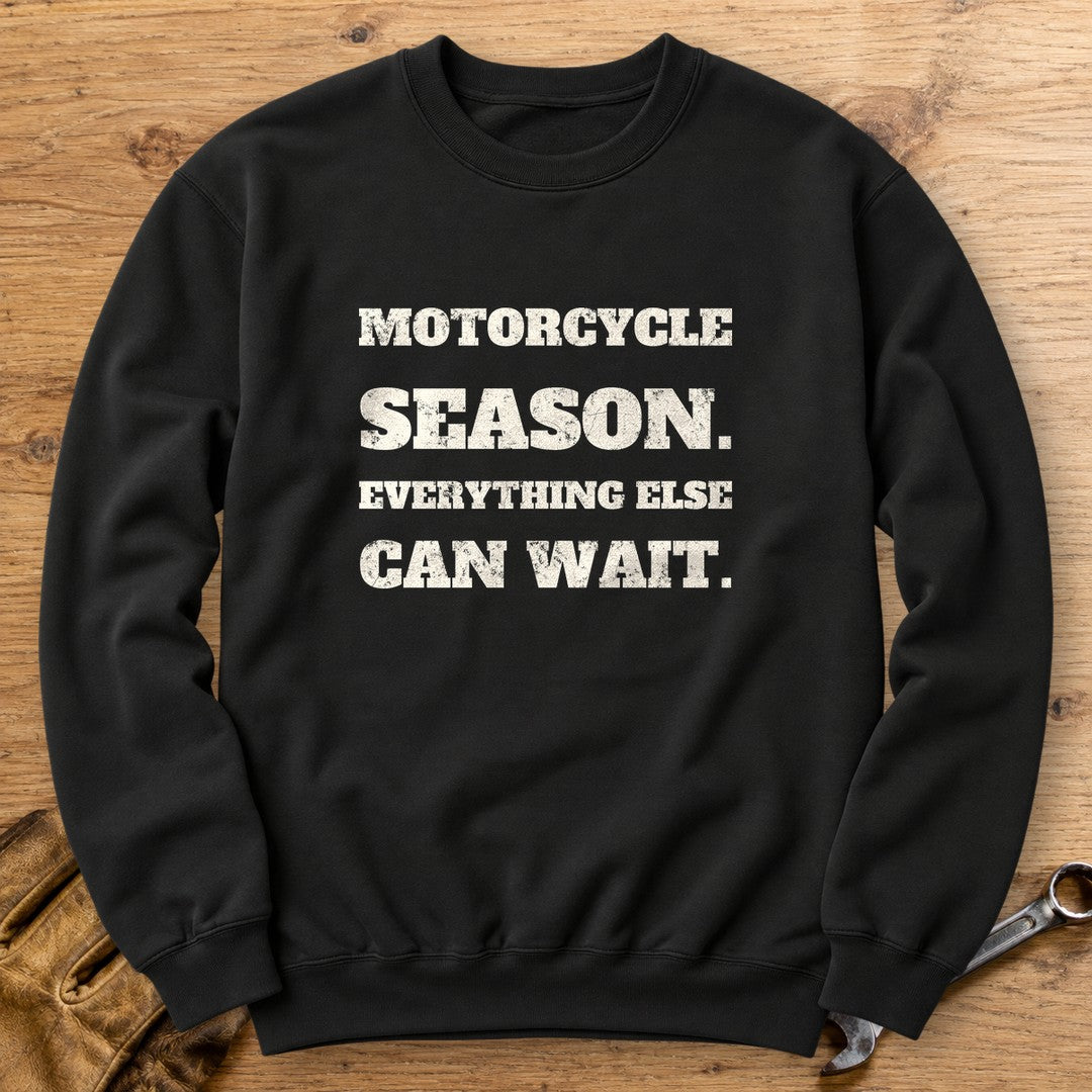 Motorcycle Season Crewneck Sweatshirt - Black - bench