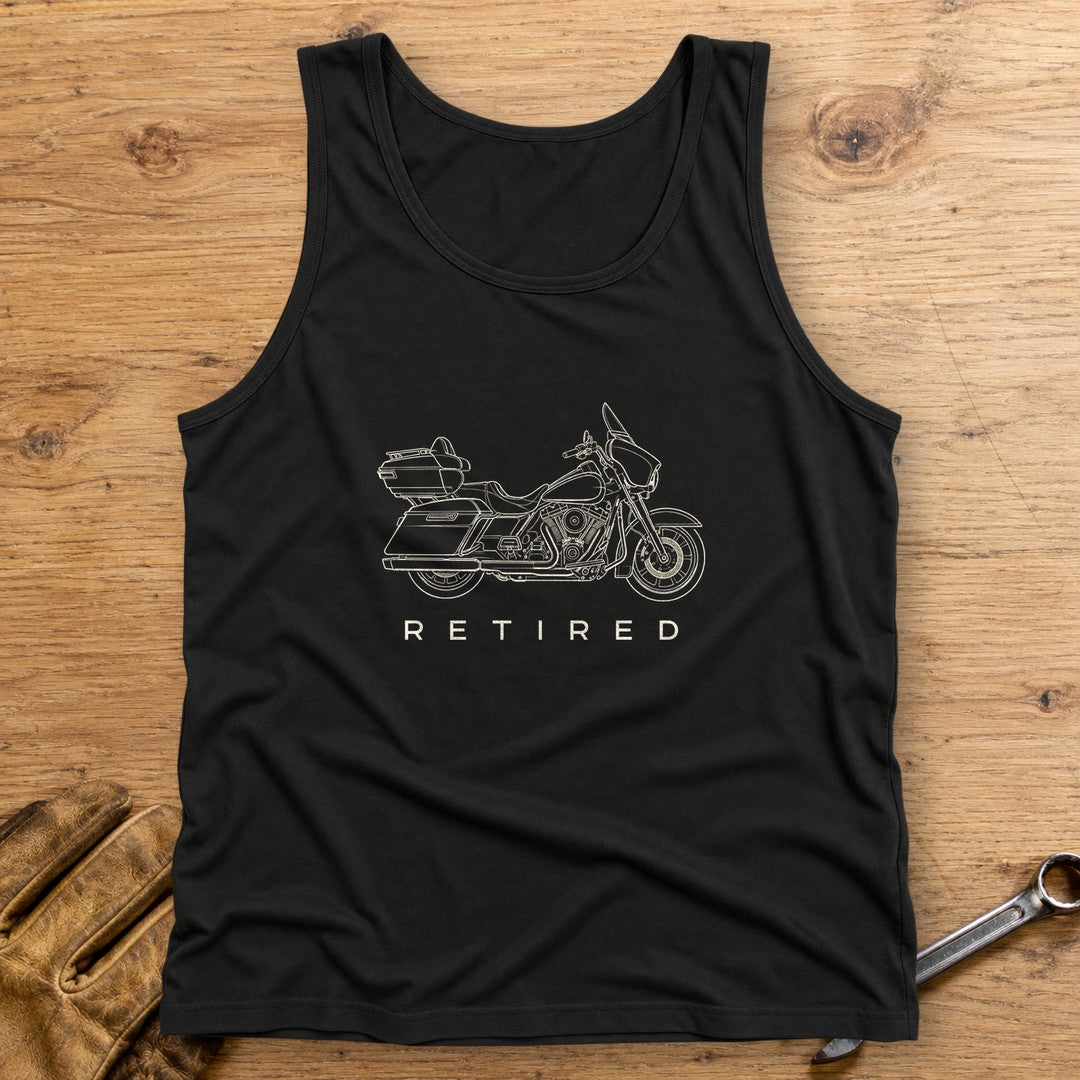 Retired Rider Tank Top - Black - bench
