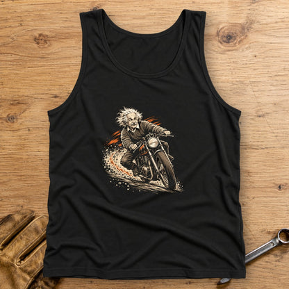 Albert Einstein Gravel Run Tank Top - Black - bench