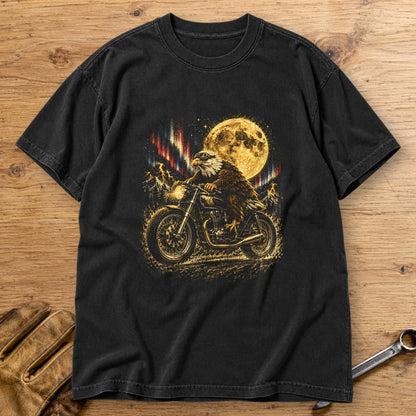 Moonlight Eagle Rider Premium T-Shirt - Black - bench