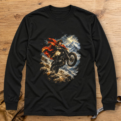 Napoleon Bonaparte Alpine Wheelie Long Sleeve T-Shirt - Black - bench