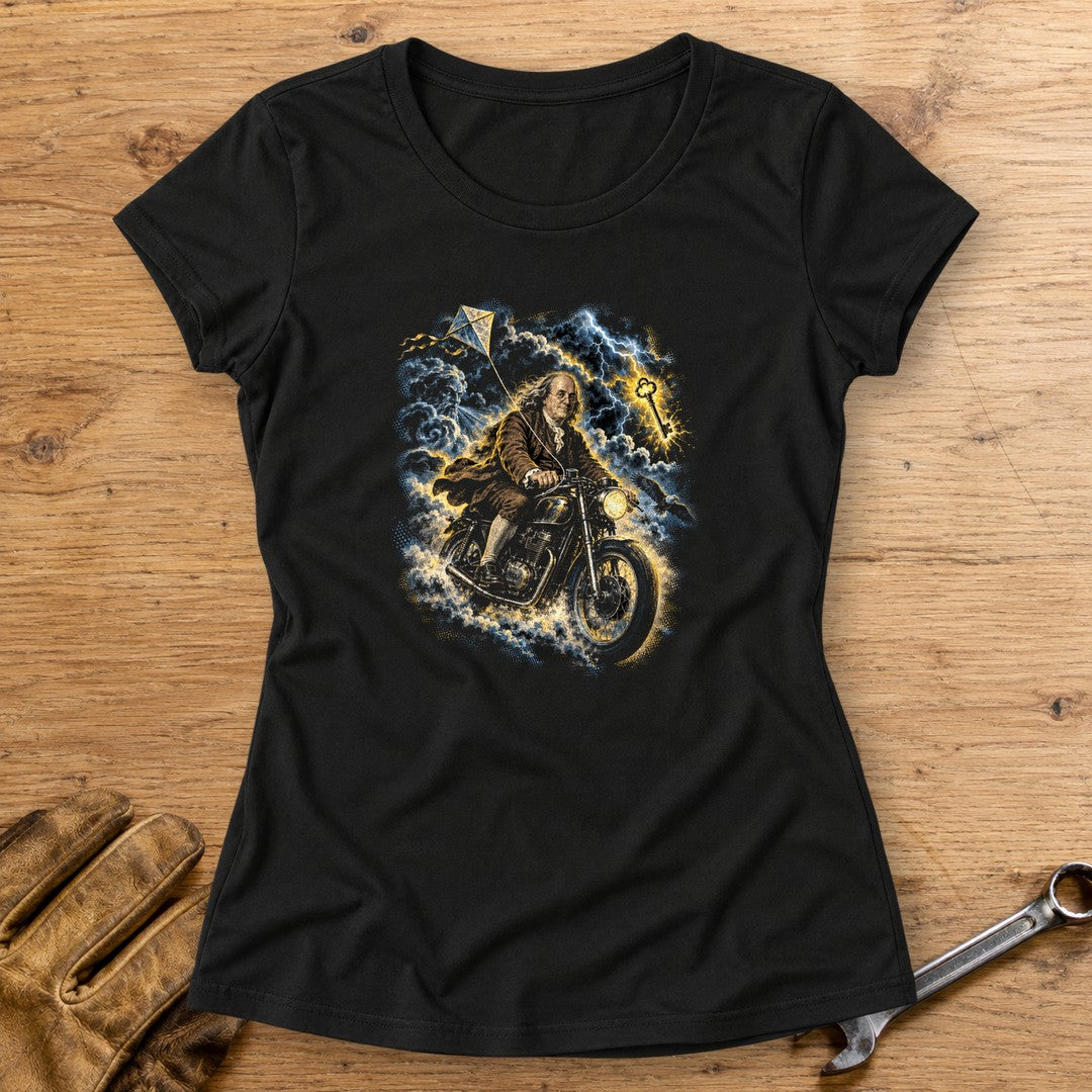 Benjamin Franklin Storm Rider Women's T-Shirt - Black - bench