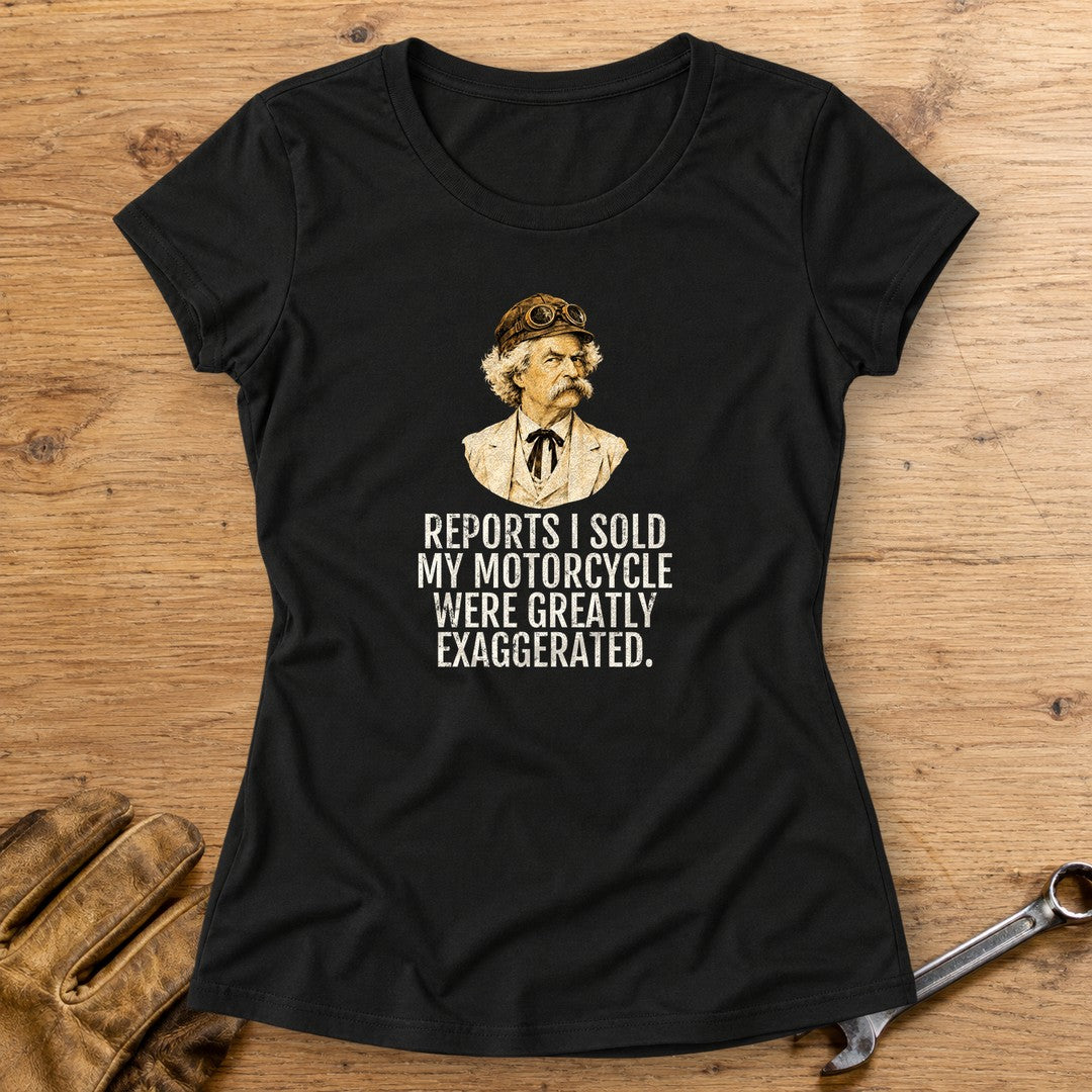 Mark Twain Greatly Exaggerated Women's T-Shirt - Black - bench