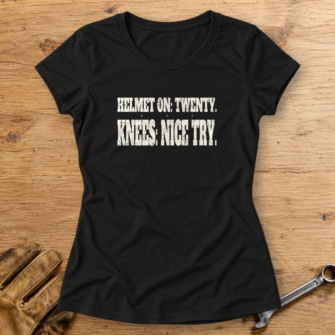Helmet On Twenty Women's T-Shirt - Black - bench