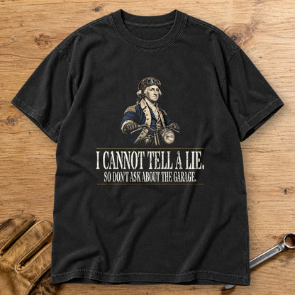 George Washington Cannot Tell a Lie Premium T-Shirt - Black - bench