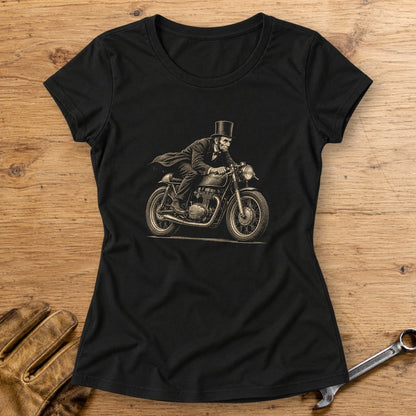 Abraham Lincoln Cafe Racer Women's T-Shirt - Black - bench