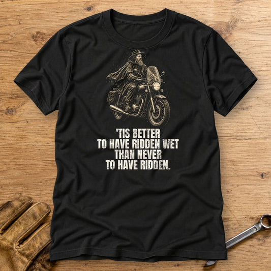Alfred Lord Tennyson Better Ridden Wet T-Shirt - Black - bench