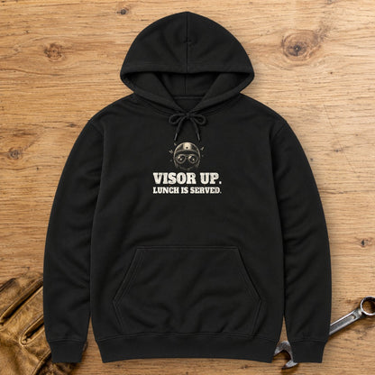 Visor Up Lunch Hoodie - Black - bench
