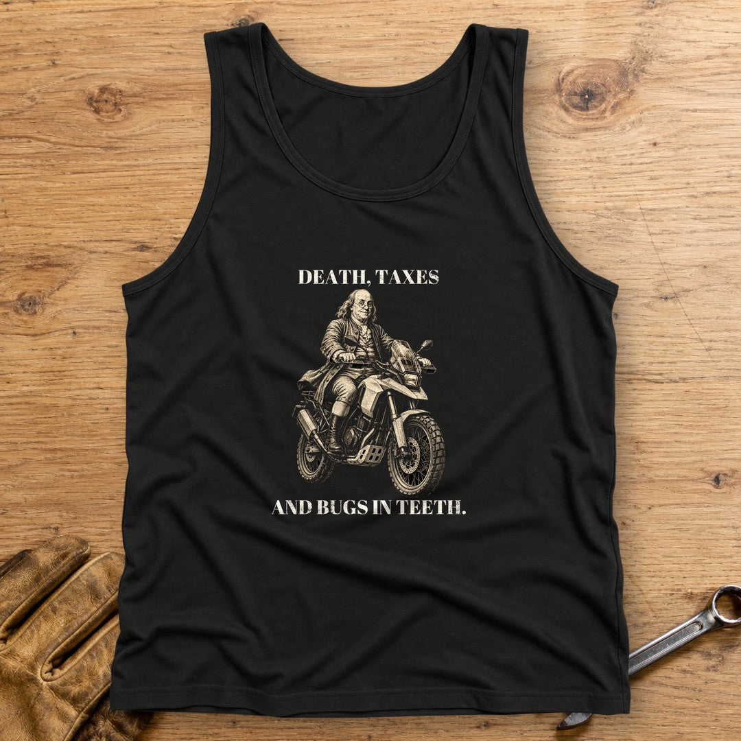 Benjamin Franklin Bugs in Teeth Tank Top - Black - bench