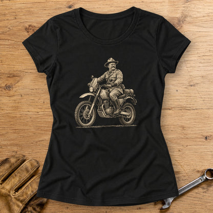 Theodore Roosevelt Rough Rider Women's T-Shirt - Black - bench